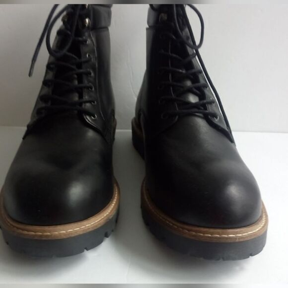 Shoe‎ The Bear Men\'s  Leather Boots Faux Shearling Lined Shoes Black Size12 $210 main image 9